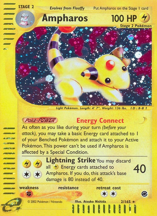 Ampharos [Energy Connect | Lightning Strike] Frente