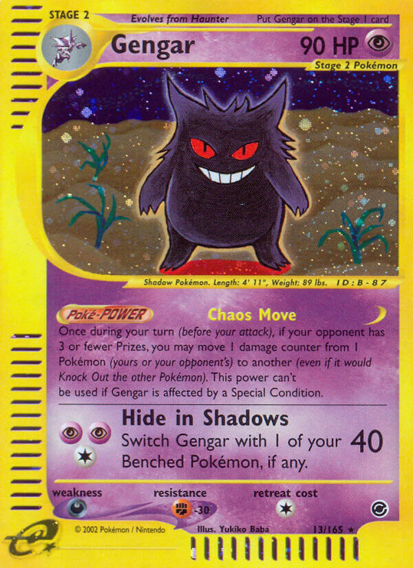 Pokémon Gengar 3 Card Evolution Set - Holo Rare Pokémon Card - All Near  Mint