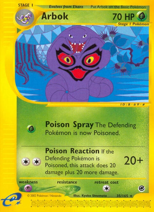 Arbok [Poison Spray | Poison Reaction] Frente