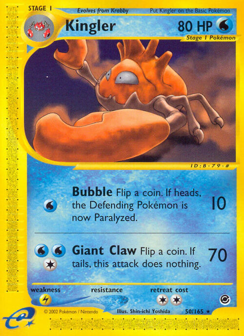 Kingler [Bubble | Giant Claw] Card Front