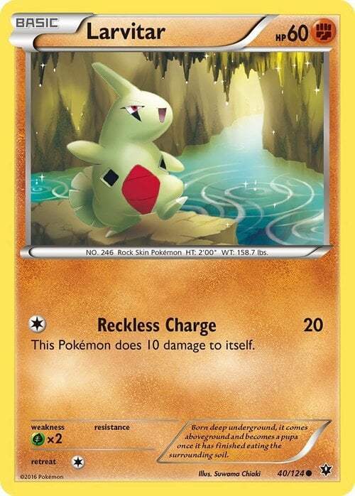 Larvitar [Reckless Charge] Card Front