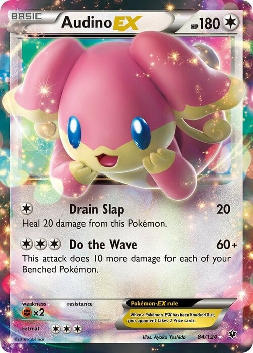 Audino EX [Drain Slap | Do the Wave] Card Front