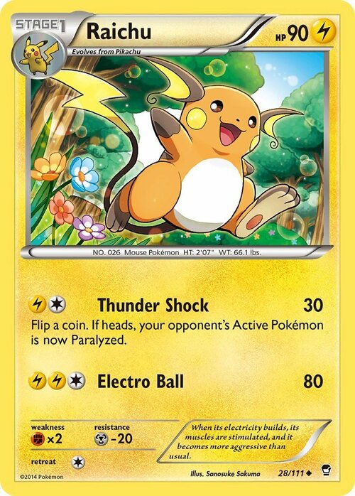 Raichu [Thunder Shock | Electro Ball] Card Front
