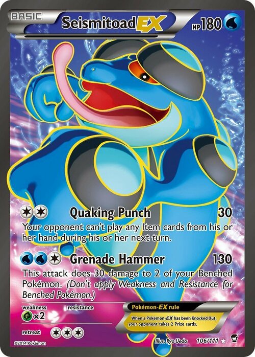 Seismitoad EX Card Front