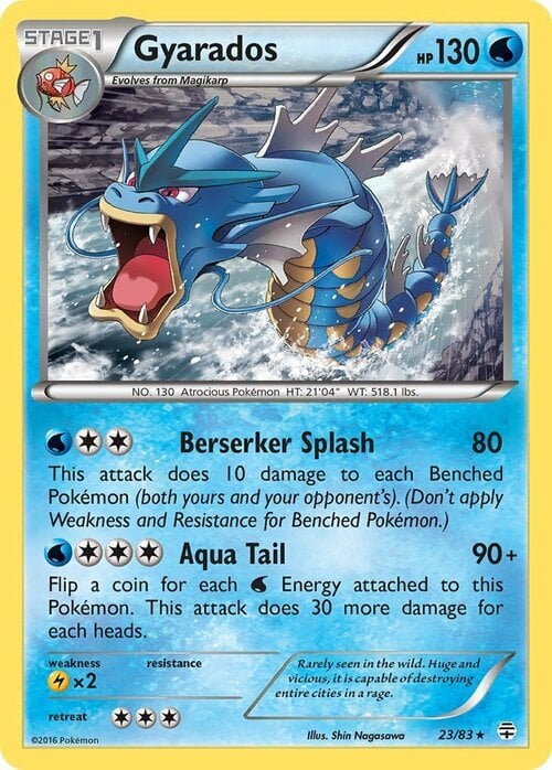 Gyarados [Berserker Splash | Aqua Tail] Card Front