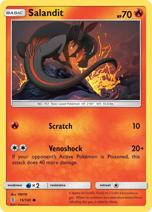 Salandit [Scratch | Venoshock] Card Front