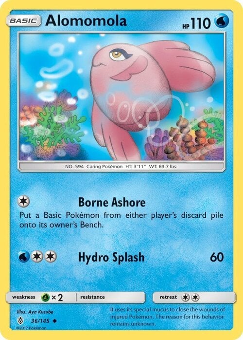 Alomomola [Borne Ashore | Hydro Splash] Card Front