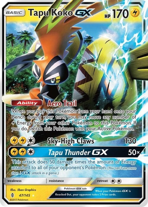 Tapu Koko GX [Sky-High Claws] Card Front