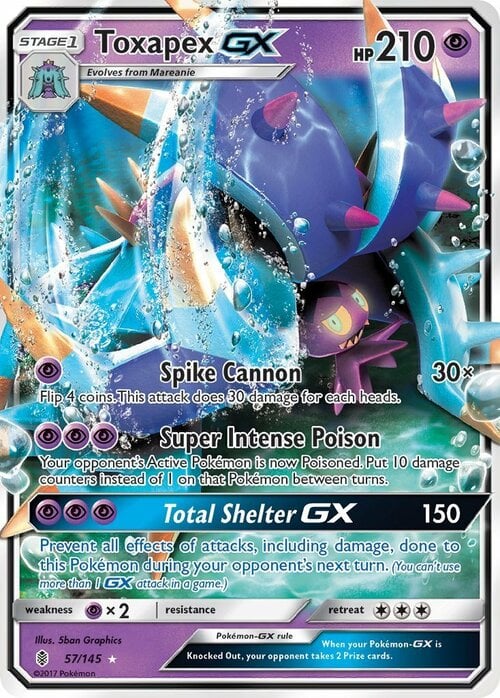 Toxapex GX [Spike Cannon | Ultra-Toxic Poison] Frente