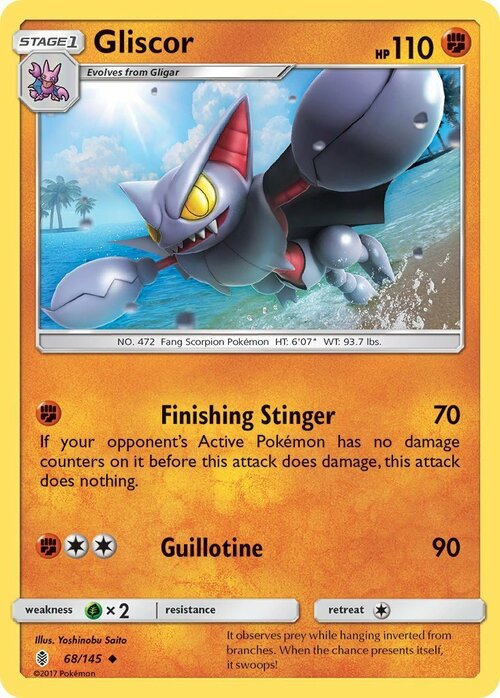 Gliscor [Finishing Stinger | Guillotine] Card Front