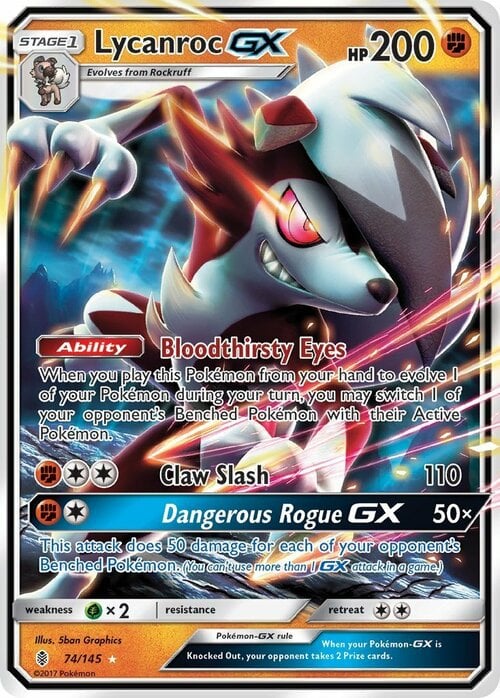 Lycanroc GX [Claw Slash] Card Front