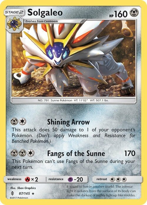 Solgaleo [Shining Arrow | Fangs of the Sunne] Card Front