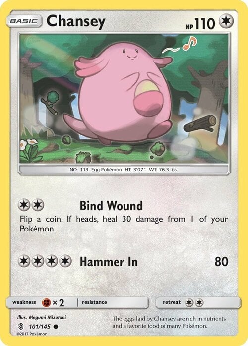 Chansey [Bind Wound | Hammer In] Card Front