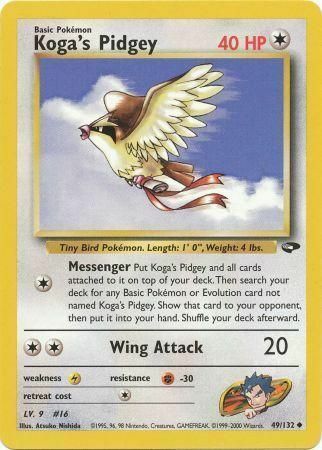 Koga's Pidgey Card Front
