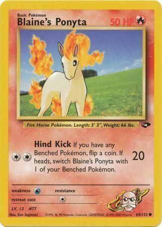 Blaine's Ponyta Card Front