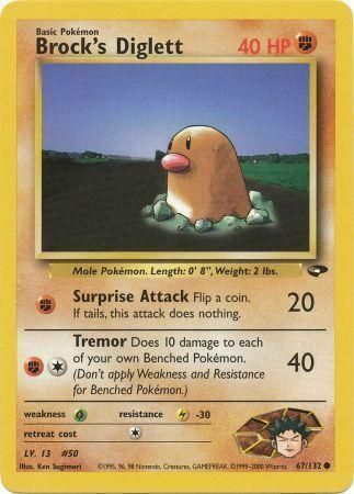 Brock's Diglett Card Front