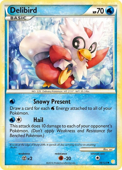 Delibird [Snowy Present | Hail] Card Front