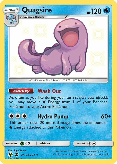 Quagsire [Wash Out | Hydro Pump] Card Front