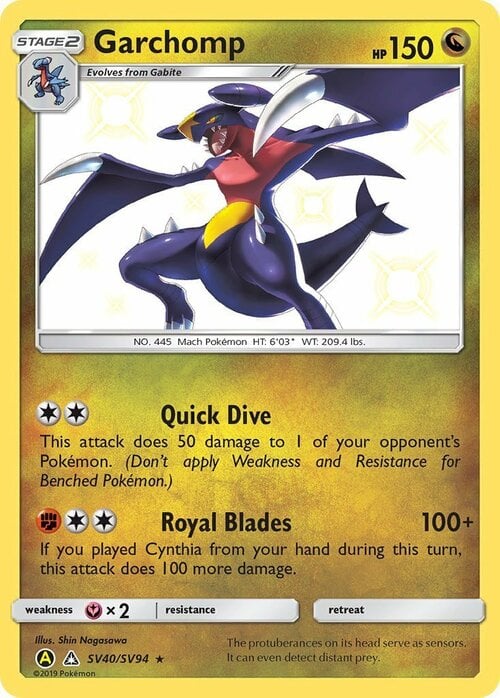 Garchomp [Quick Dive | Royal Blade] Card Front