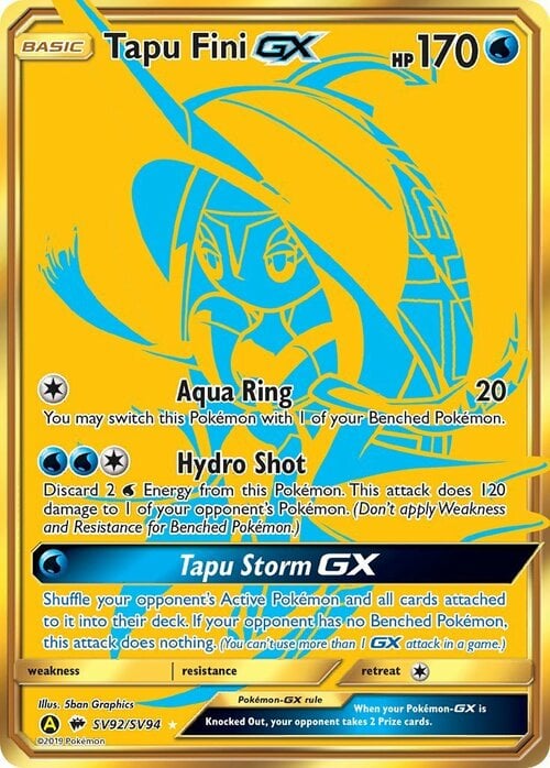 Tapu Fini GX [Aqua Ring | Hydro Shot | Tapu Storm GX] Frente