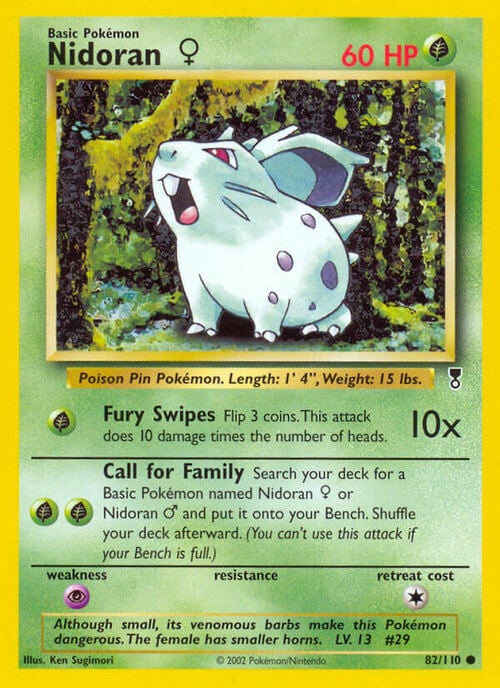 Nidoran ♀ [Fury Swipes | Call for Family] Card Front