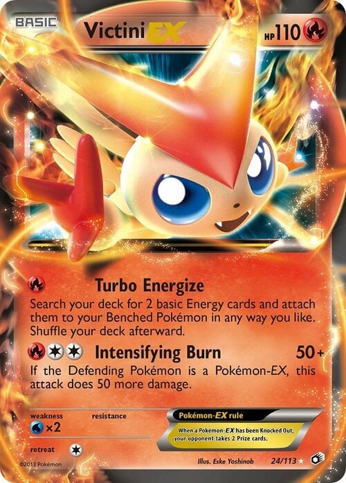 Victini EX [Turbo Energize | Intensifying Burn] Card Front