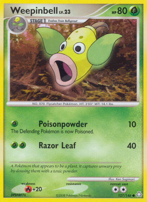 Weepinbell Lv.22 Card Front