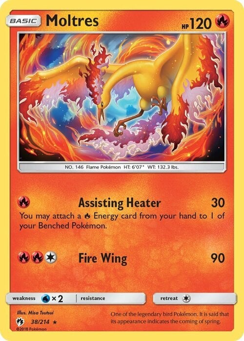 Moltres [Assisting Heater | Fire Wing] Card Front