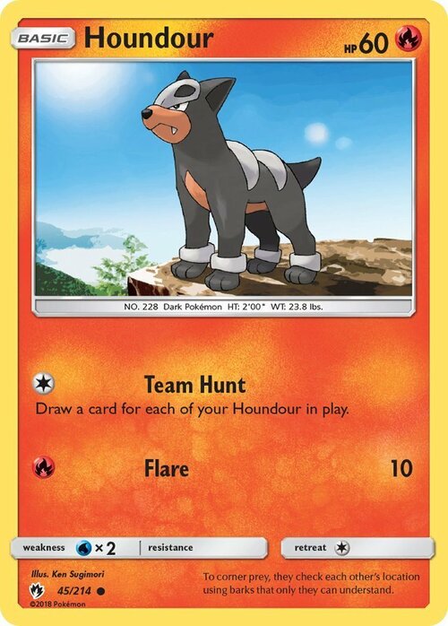 Houndour [Team Hunt | Flare] Card Front
