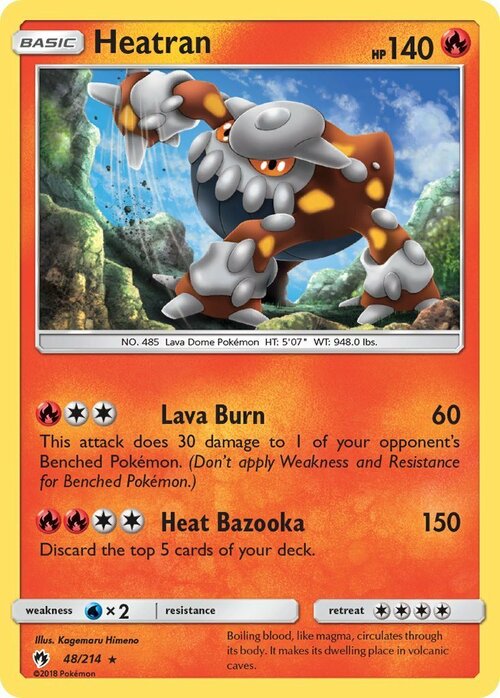 Heatran [Lava Burn | Heat Bazooka] Card Front