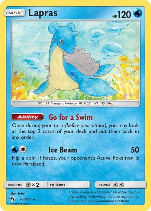 Lapras [Go for a Swim | Ice Beam] Card Front