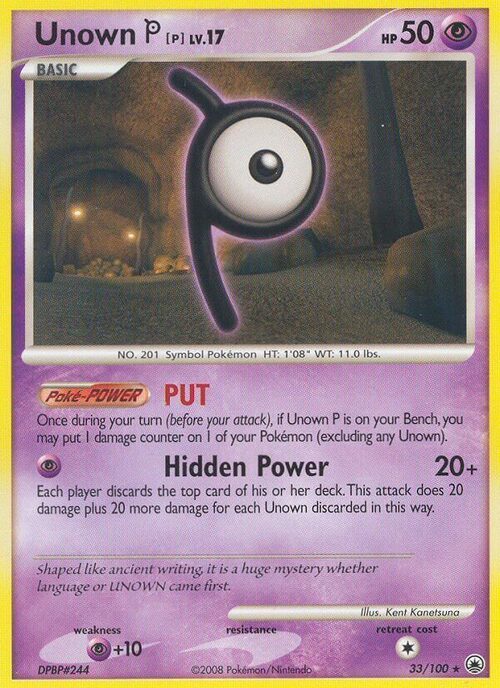 Unown [P] Lv.17 Card Front