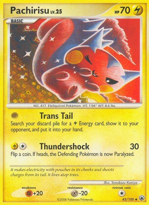 Pachirisu Lv.25 [Trans Tail | Thundershock] Card Front