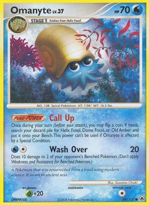 Omanyte Lv.37 Card Front