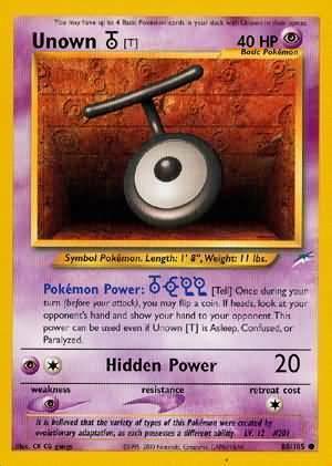 Unown [T] Card Front