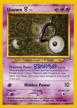 Unown [V] Card Front