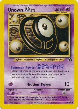 Unown [O] Card Front