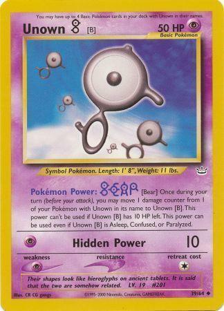 Unown [B] Card Front