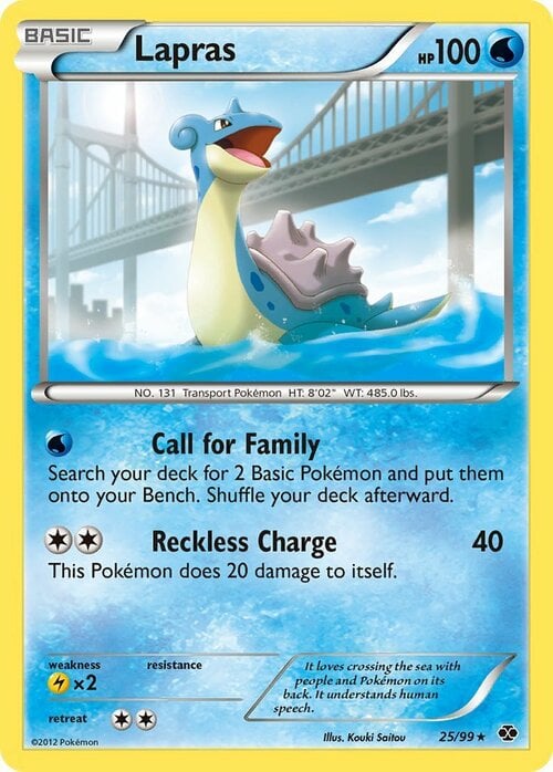 Lapras Card Front