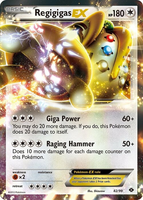 Regigigas EX [Giga Power | Raging Hammer] Frente