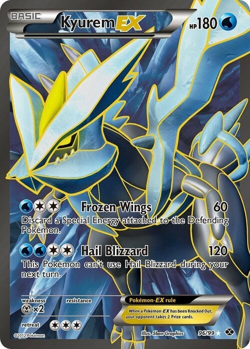 Kyurem EX [Frozen Wings | Hail Blizzard] Card Front