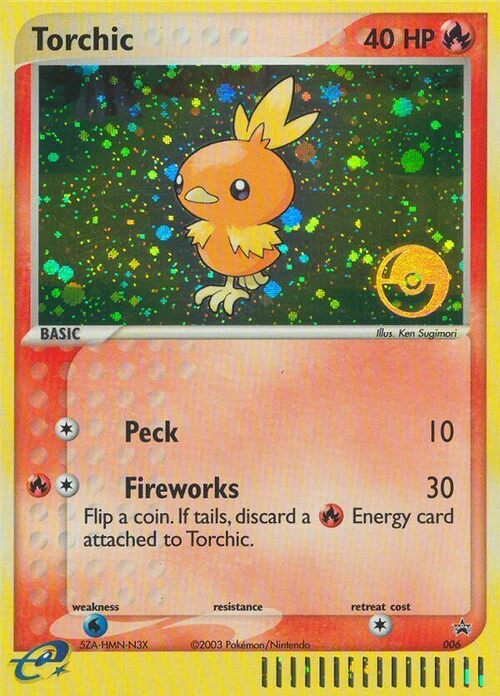 Torchic [Peck | Fireworks] Card Front