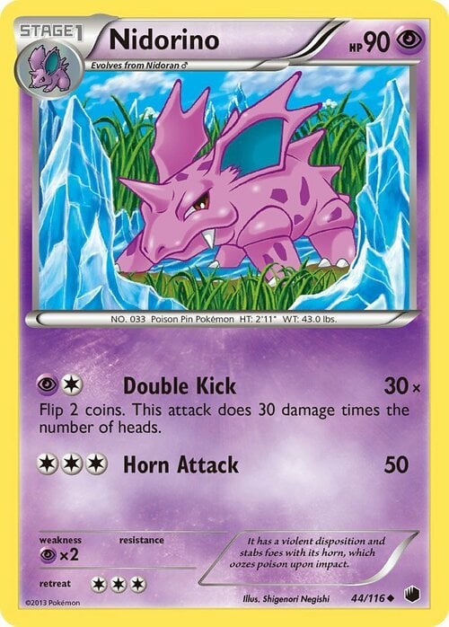 Nidorino [Double Kick | Horn Attack] Card Front