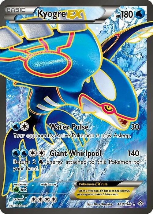 Kyogre EX Card Front