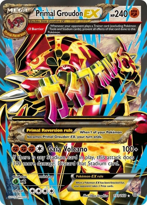 Primal Groudon EX Card Front