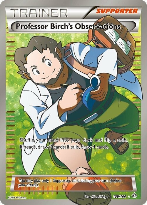 Professor Birch's Observations Card Front