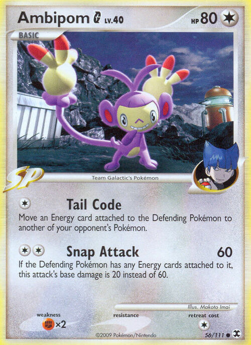 Ambipom [G] Lv.40 [Tail Code | Snap Attack] Frente