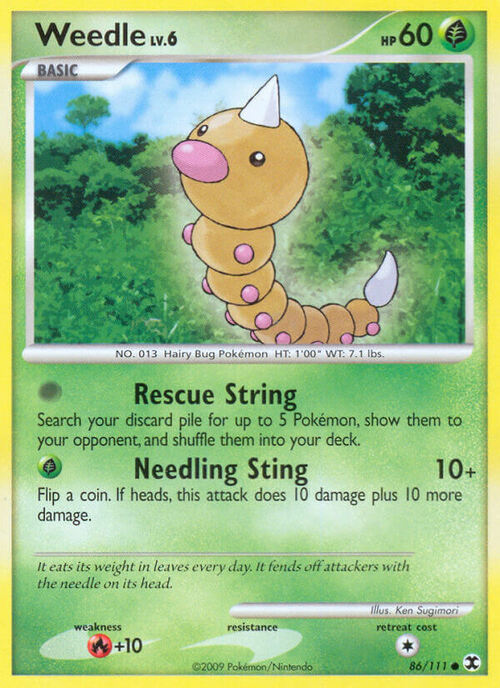 Weedle Lv.6 Card Front