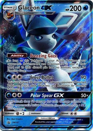 Glaceon GX [Freezing Gaze | Frost Bullet | Polar Spear GX] Card Front