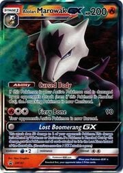 Alolan Marowak GX [Cursed Body | Fiery Bone | Lost Boomerang GX]